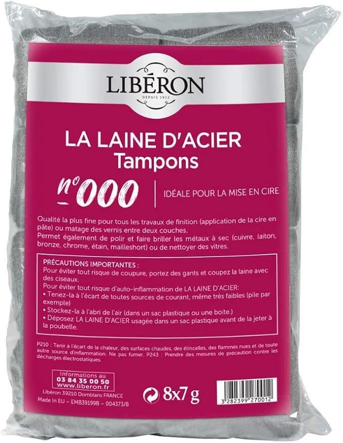 Libéron laine d'acier N°000 tampons